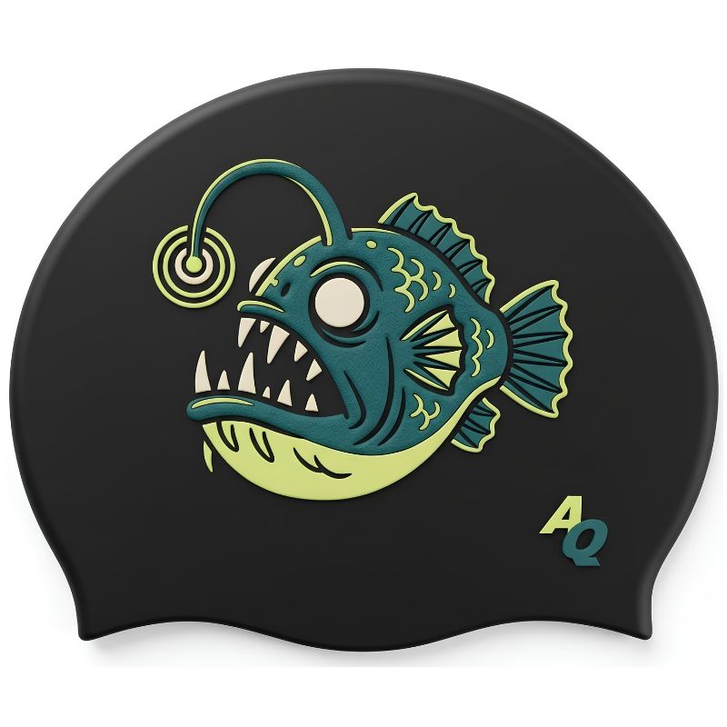 Angler Fish - Halloween Swim Hat - Black