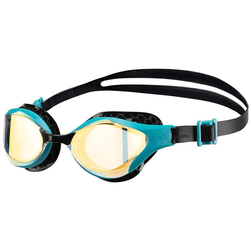 Arena - Air-Bold Swipe Mirror Goggles - Yellow Copper/Green Lake