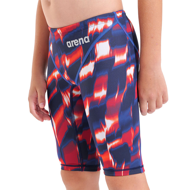 Arena - Aqua Gleam Limited Edition Boys Powerskin ST Next Jammers – Red/White/Blue