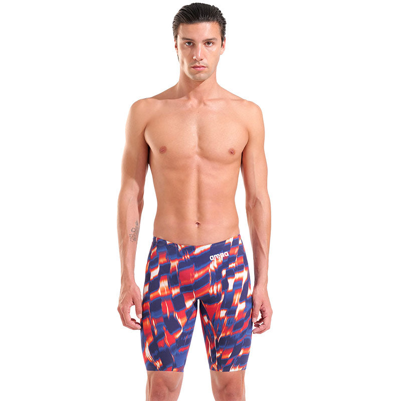 Arena - Aqua Gleam Limited Edition Men's Powerskin Carbon Air3 Jammer – Red/White/Blue