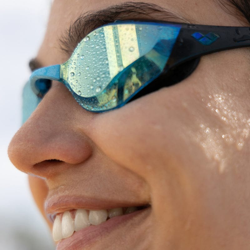 Arena - Cobra Edge Swipe Mirror Goggle - Aqua/Black