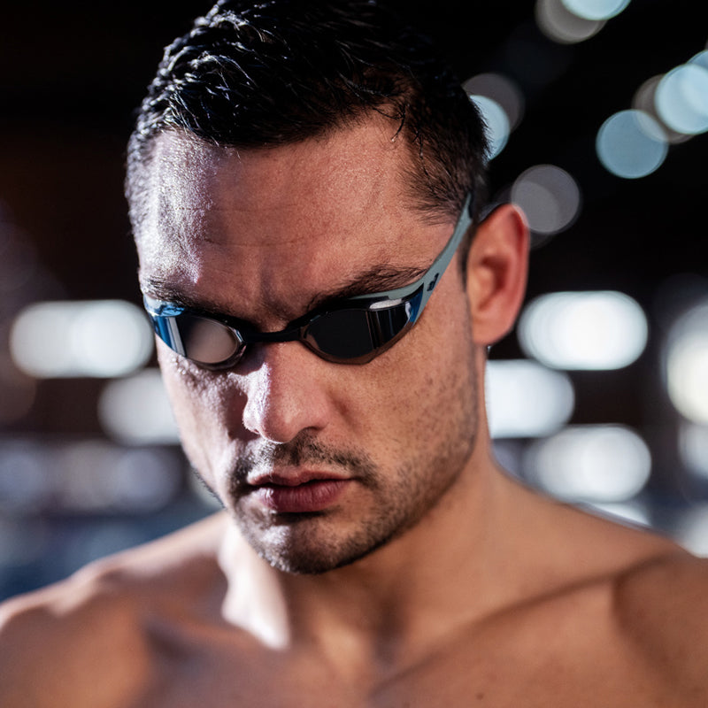 Arena - Cobra Edge Swipe Mirror Goggle - Silver/Sage/Black