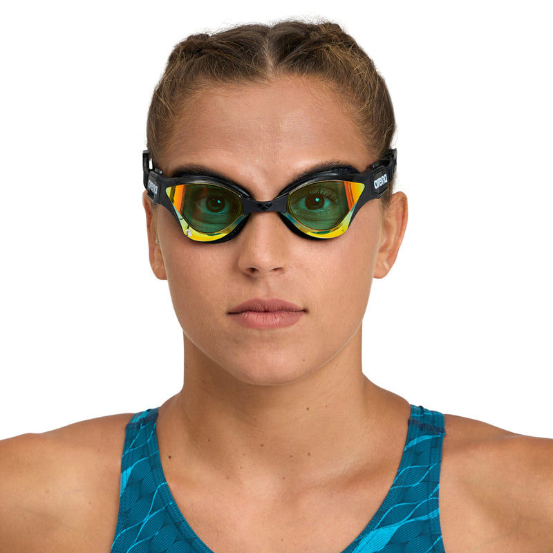 Arena - Cobra Tri Swipe Mirror Triathlon Goggles - Copper/Black