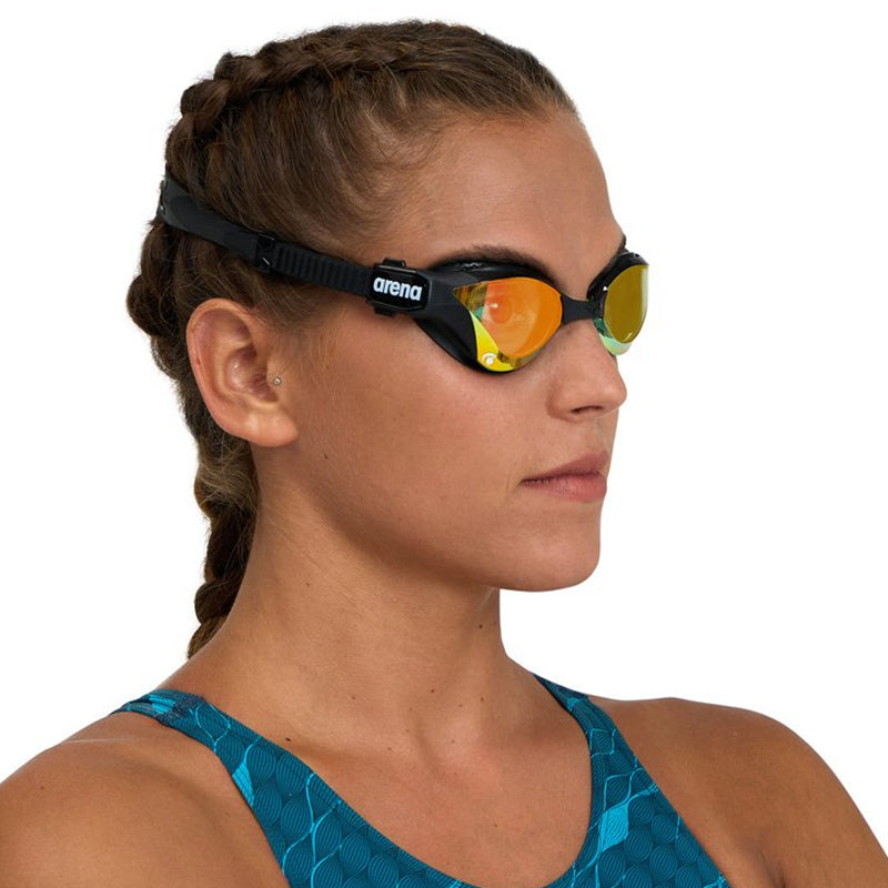 Arena - Cobra Tri Swipe Mirror Triathlon Goggles - Copper/Black