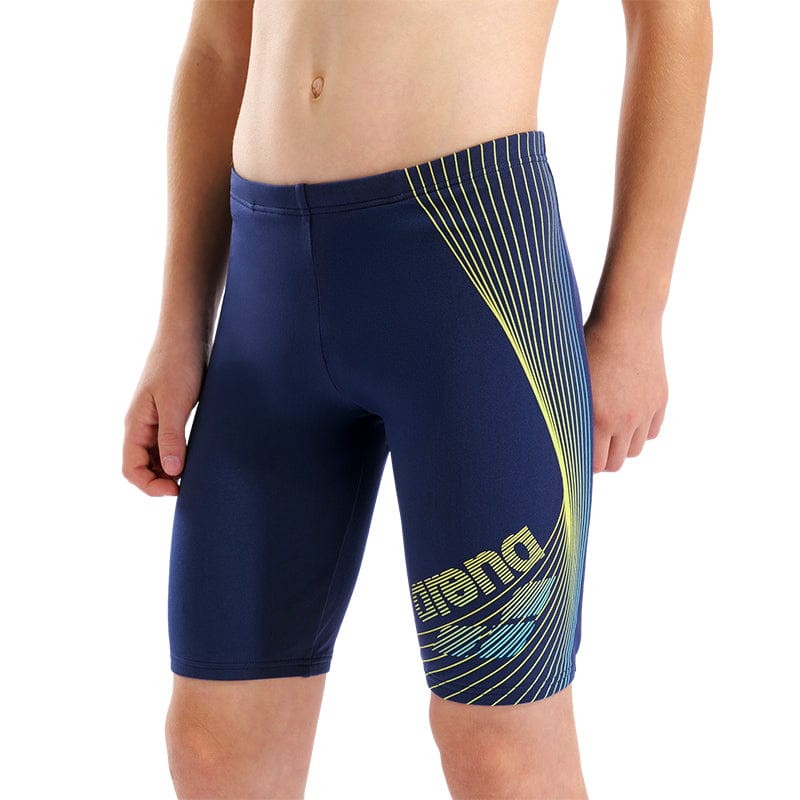 Arena - Design Swim Boy's Jammer - Navy-Yellow Star/Water