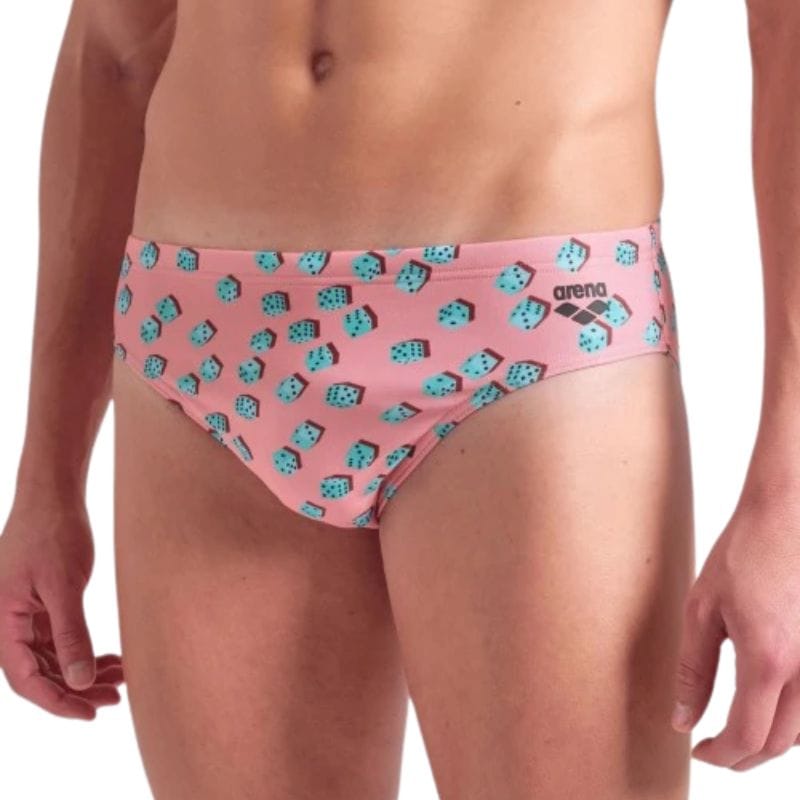 Arena - Dices Men's Brief - Pink/Multi