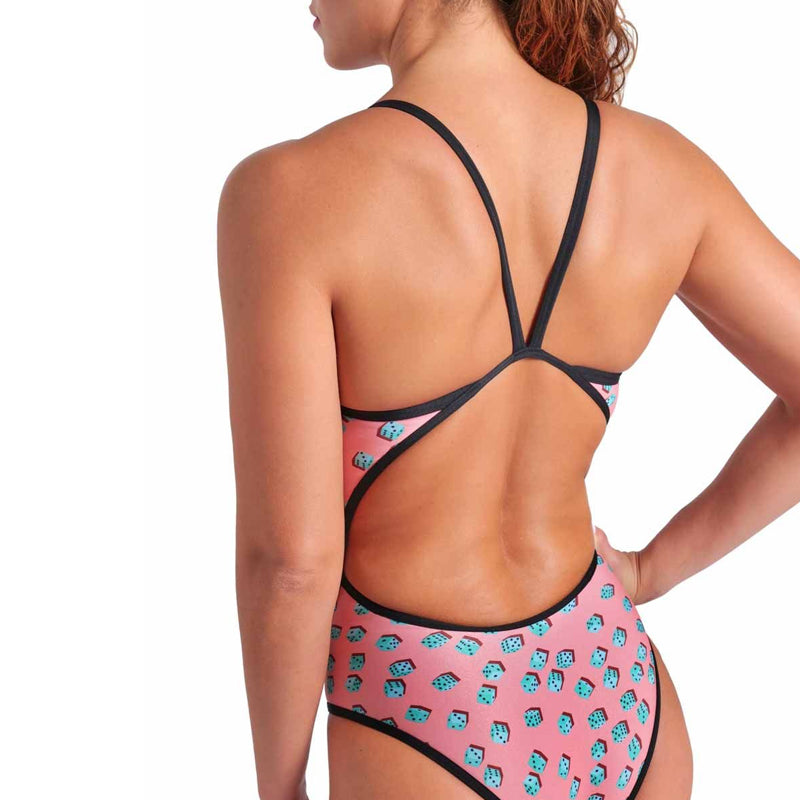 Arena - Dices Super Fly Back Ladies Swimsuit - Pink/Multi