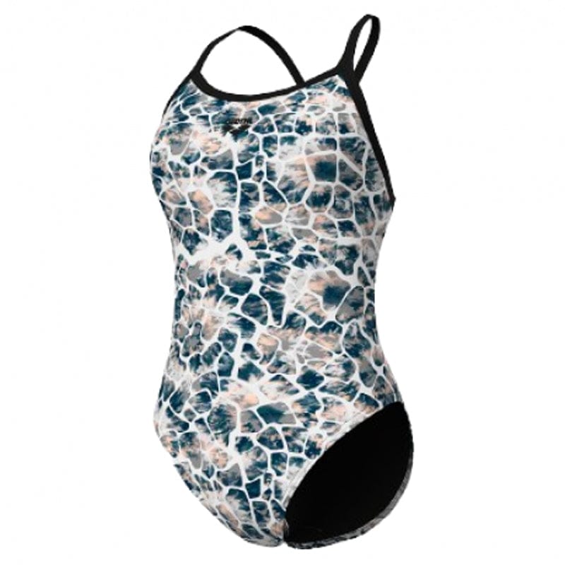 Arena - Earth X Cross Back Ladies Swimsuit - Black/White Multi