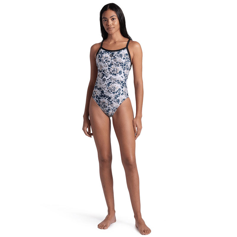 Arena - Earth X Cross Back Ladies Swimsuit - Black/White Multi