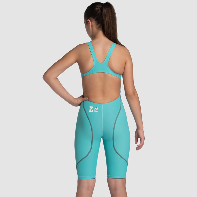Arena - Girls’ Powerskin ST Next Open Back - Aquamarine
