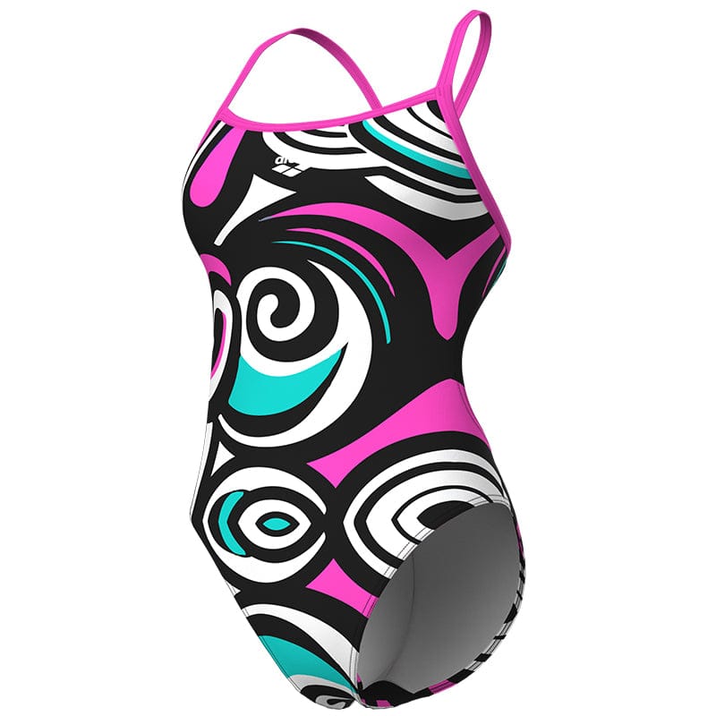 Arena - Illusion Challenge Back Ladies Swimsuit - Black/Pink