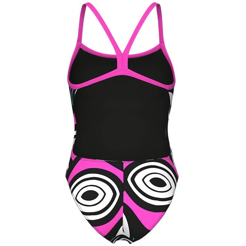 Arena - Illusion Challenge Back Ladies Swimsuit - Black/Pink