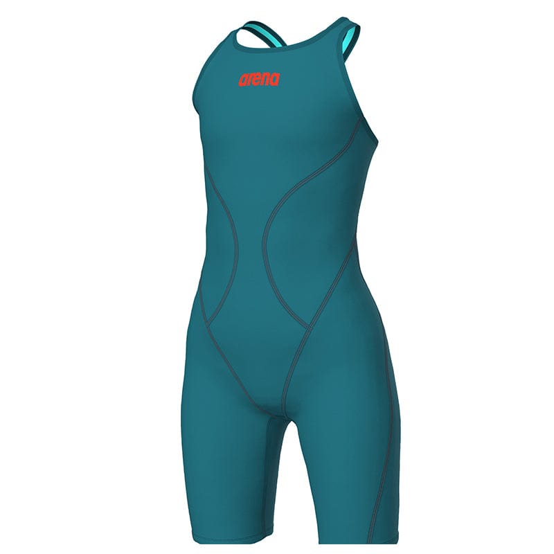 Arena - Jade Aura Limited Edition Girls Powerskin Impulso Open Back – Biscay Bay/Cherry