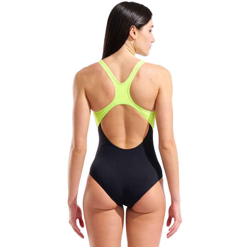 Arena - Jellyfish Swim Pro Back Ladies Swimsuit - Black-Multi/Artic Lime