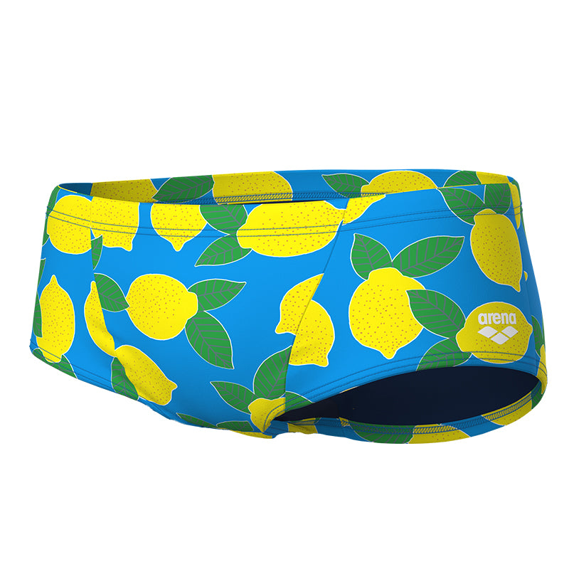 Arena - Juicy Fruits Lemons Low Waist Men's Swim Short - Turquoise/Multi