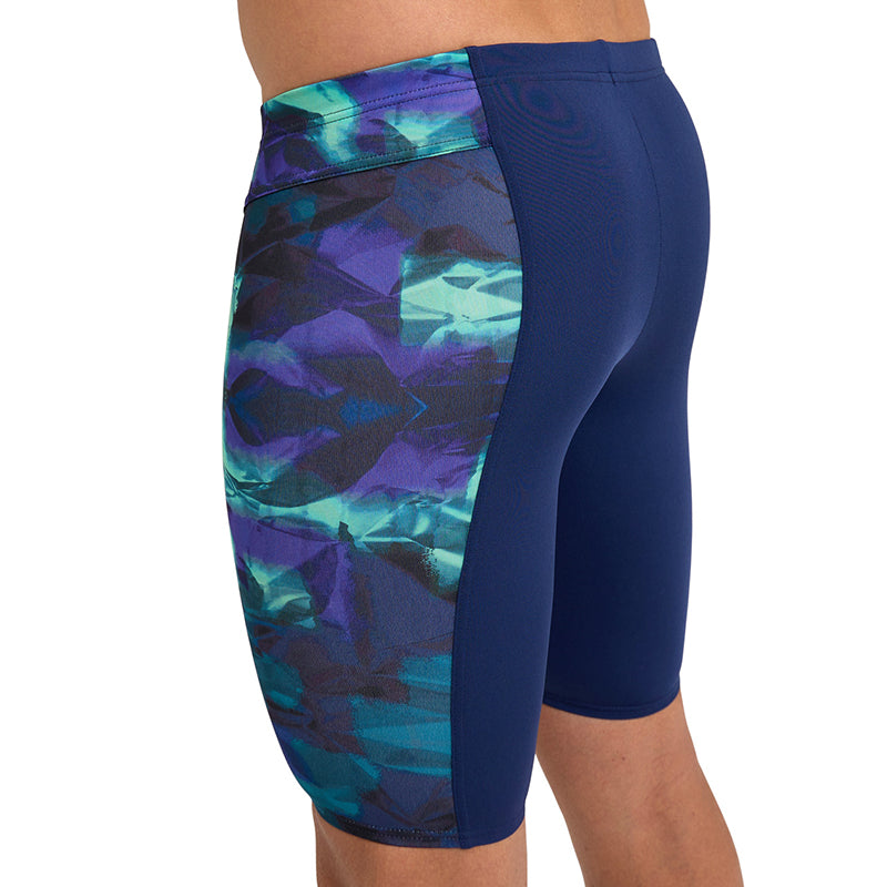 Arena - Men’s Hero Camo Print Swim Jammer - Navy/Green Lake Multi