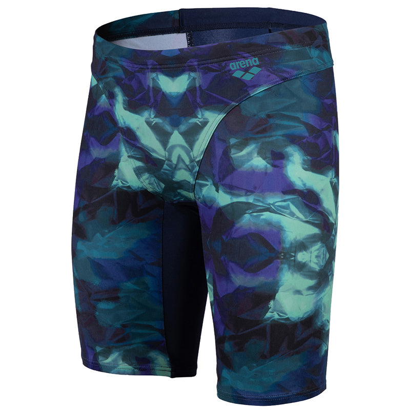 Arena - Men’s Hero Camo Print Swim Jammer - Navy/Green Lake Multi