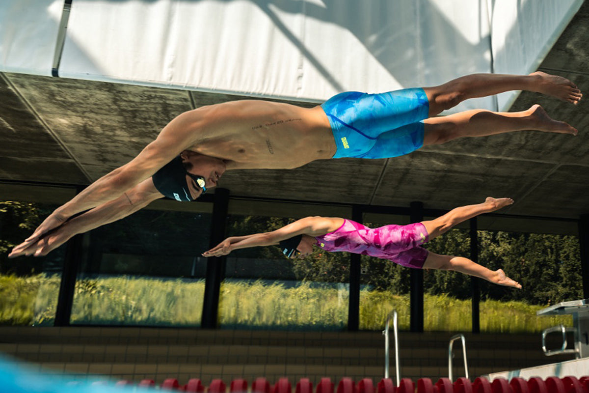 Arena - Men's Powerskin Carbon Glide Tie-Dye Jammers – Cobalt