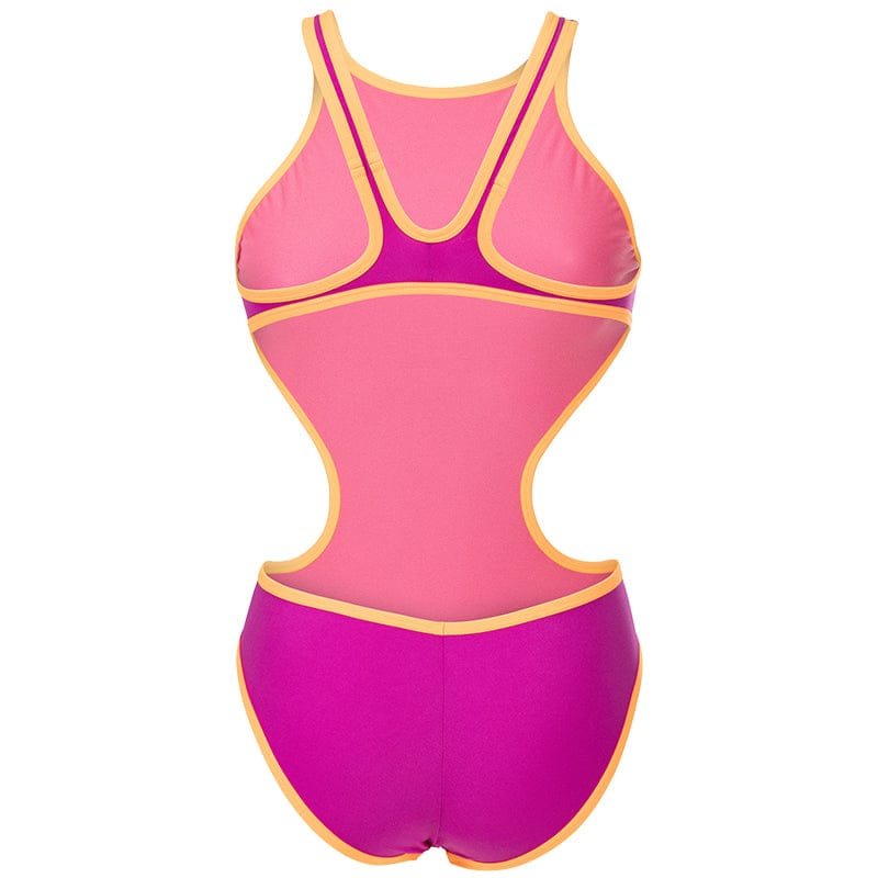Arena - One BigLogo Sporty Back Ladies Swimsuit - Fuchsia-Orange