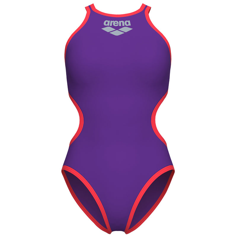 Arena - One BigLogo Sporty Back Ladies Swimsuit - Plum-Coral