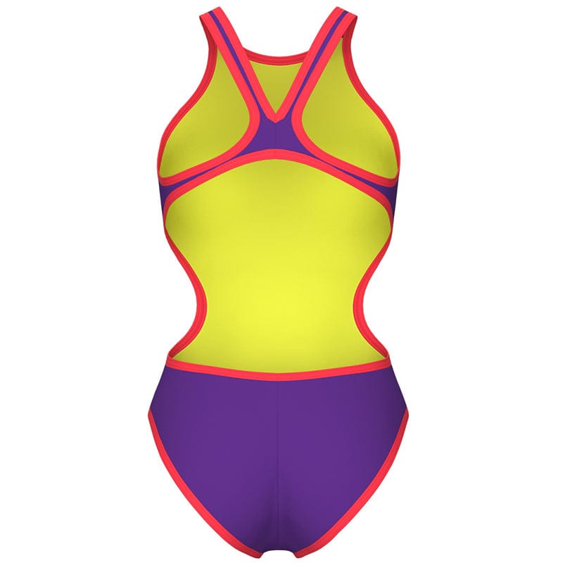 Arena - One BigLogo Sporty Back Ladies Swimsuit - Plum-Coral