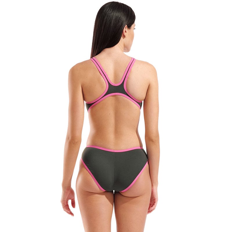 Arena - One BigLogo Sporty Back Ladies Swimsuit - Sage-Pink