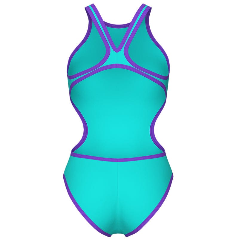 Arena - One BigLogo Sporty Back Ladies Swimsuit - Water-Purple