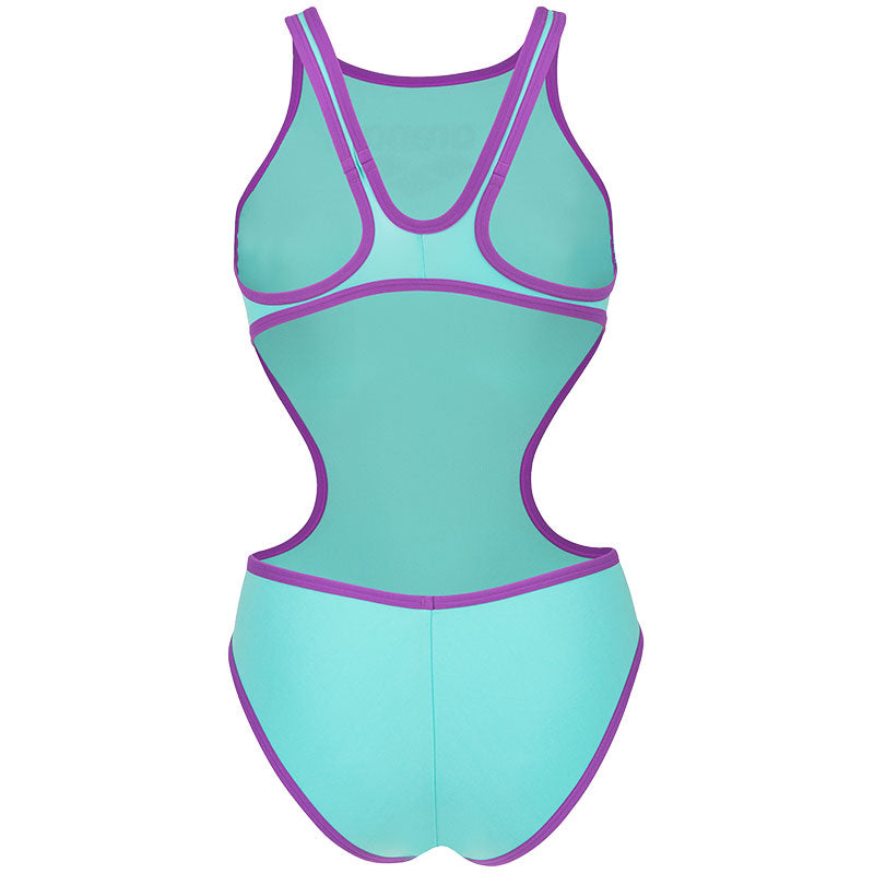 Arena - One BigLogo Sporty Back Ladies Swimsuit - Water-Purple