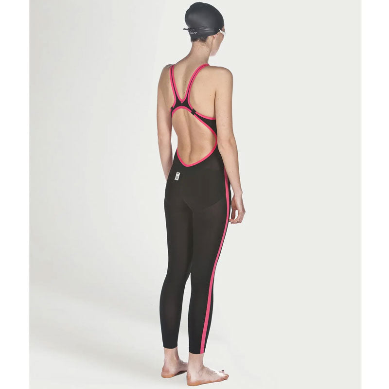 Arena - Powerskin R-Evo Full Body Full Leg Open Back Open Water - Black/Flu. Yellow