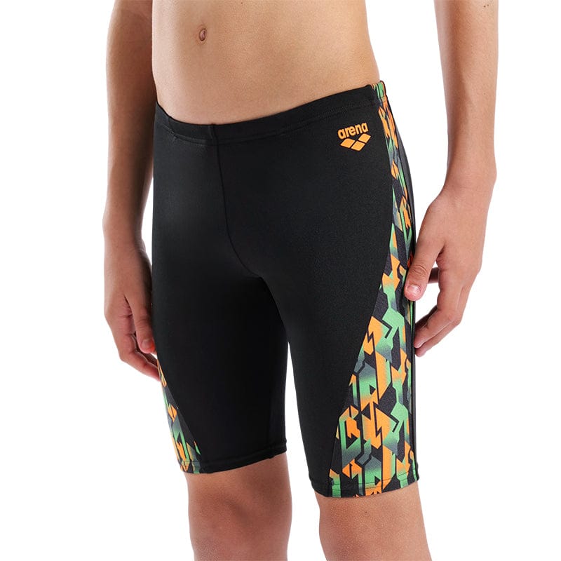 Arena - Print Swim Boy's Jammer - Black/Orange Multi