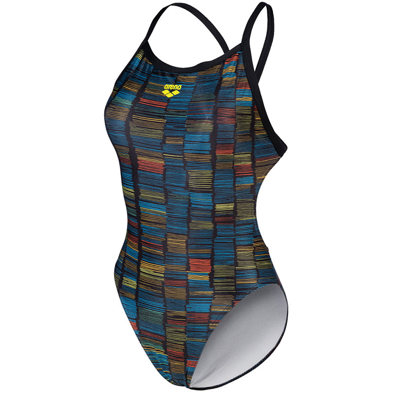 Arena - Slow Motion XCross Back Ladies Swimsuit - Black/Turquoise