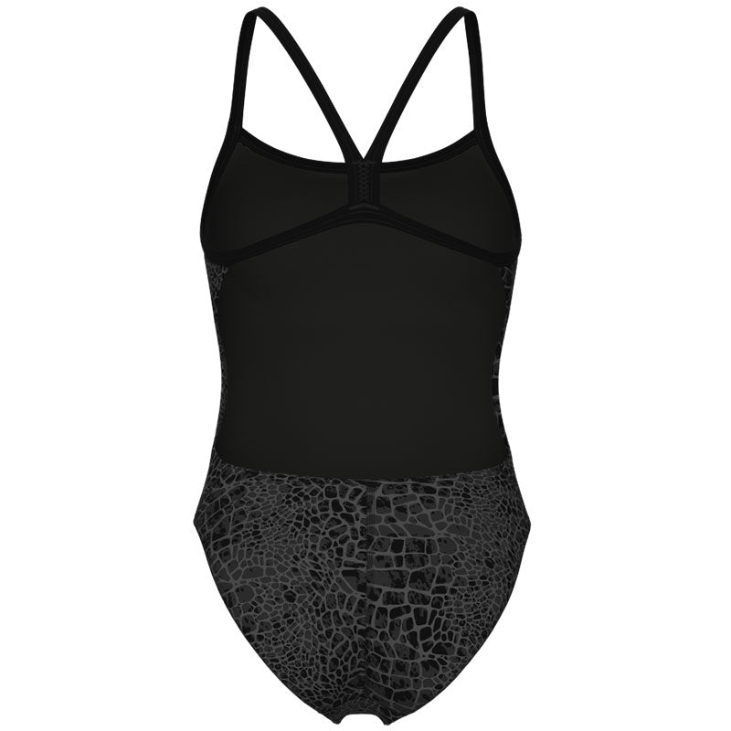 Arena - Snakeskin Challenge Back Ladies Swimsuit - Black/Team Black
