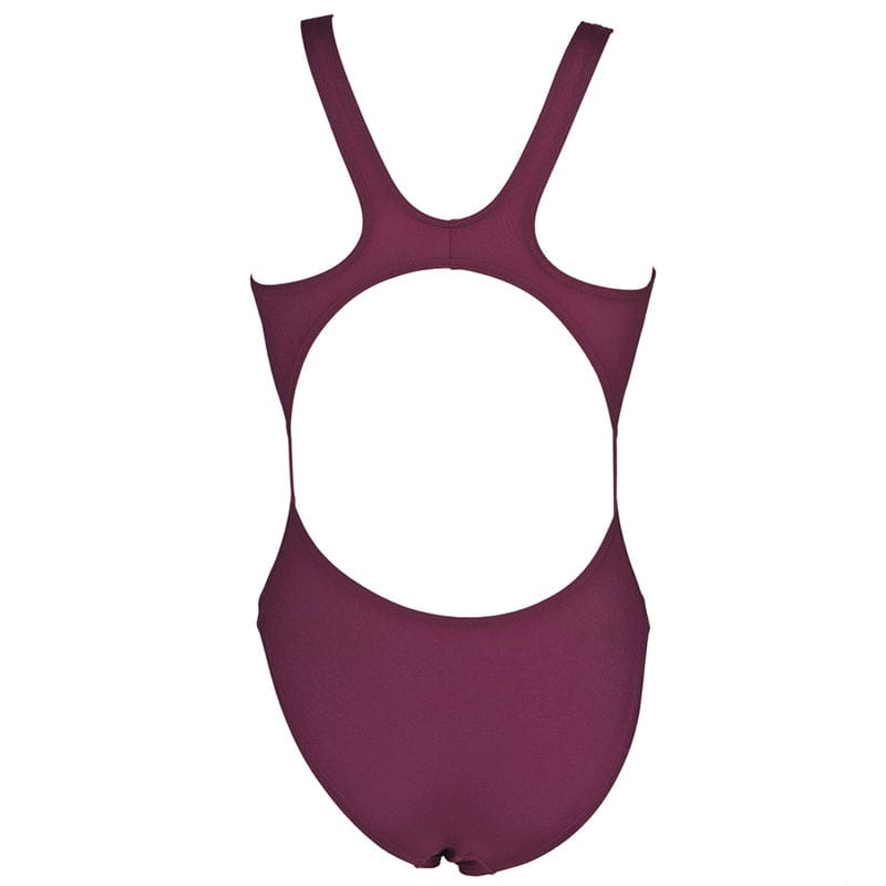 Arena - Solid Swim Tech Back Ladies Swimsuit - Red Wine/Pink