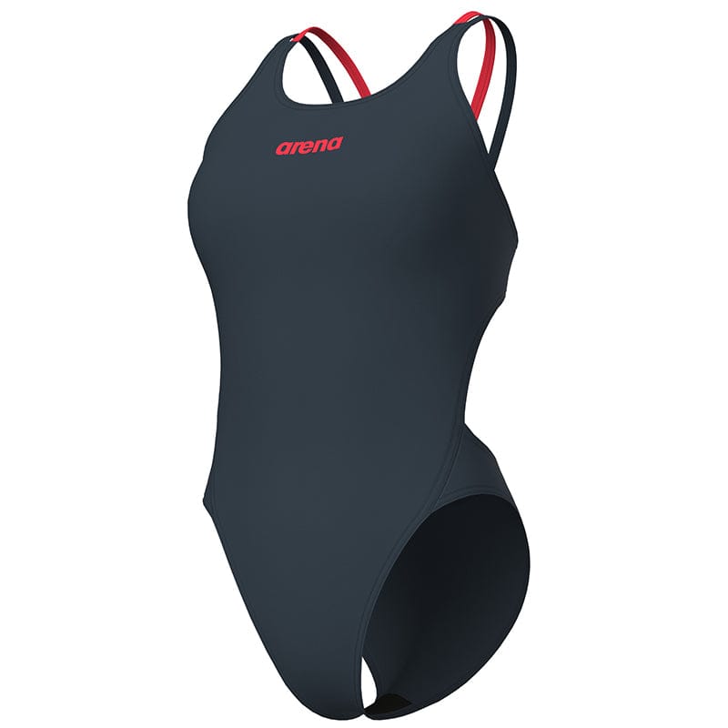 Arena - Solid Swim Tech Multi Back Ladies Swimsuit - Asphalt-Coral
