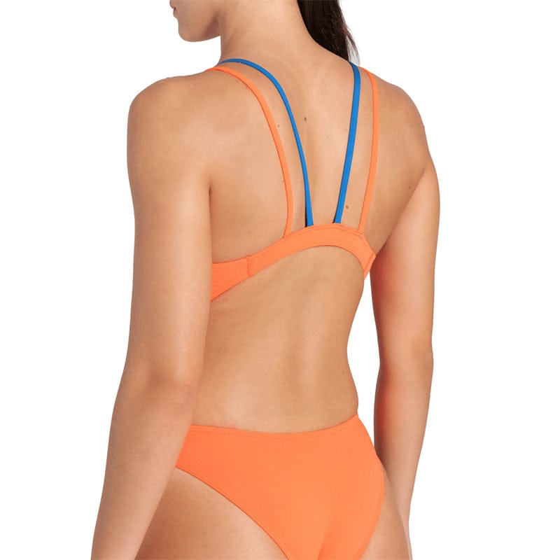 Arena - Solid Swim Tech Multi Back Ladies Swimsuit - Coral-Blue