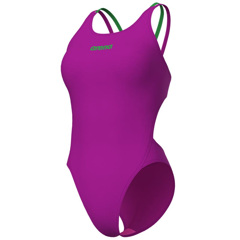 Arena - Solid Swim Tech Multi Back Ladies Swimsuit - Fuchsia-Green