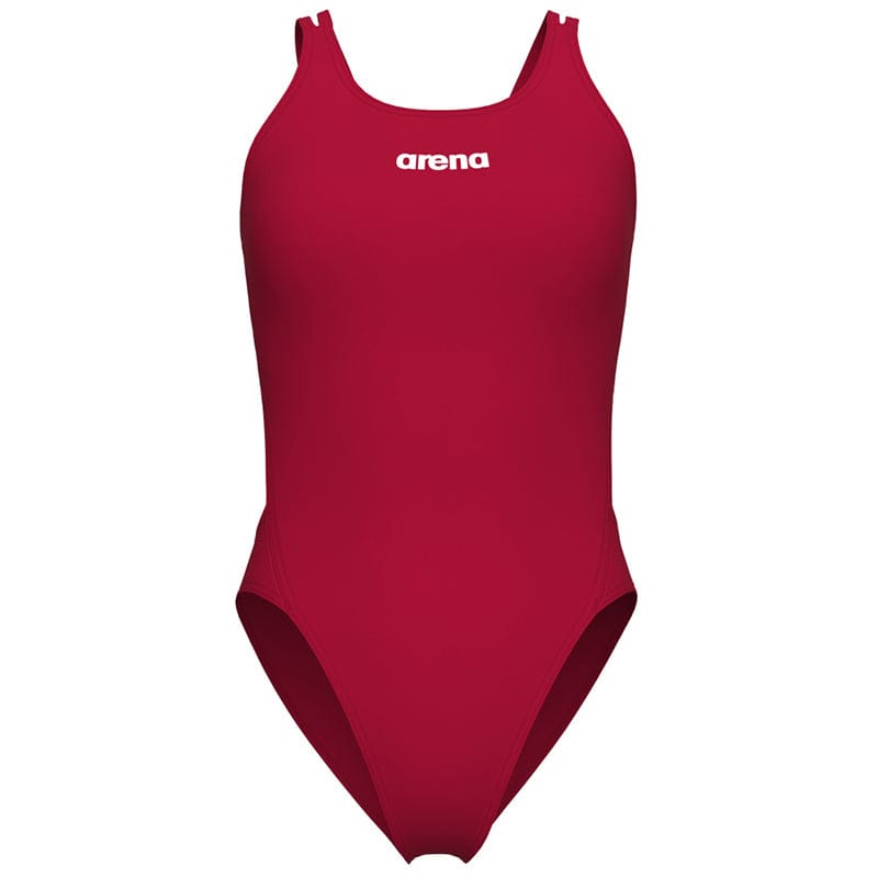 Arena - Solid Swim Tech Multi Back Ladies Swimsuit - Red-White
