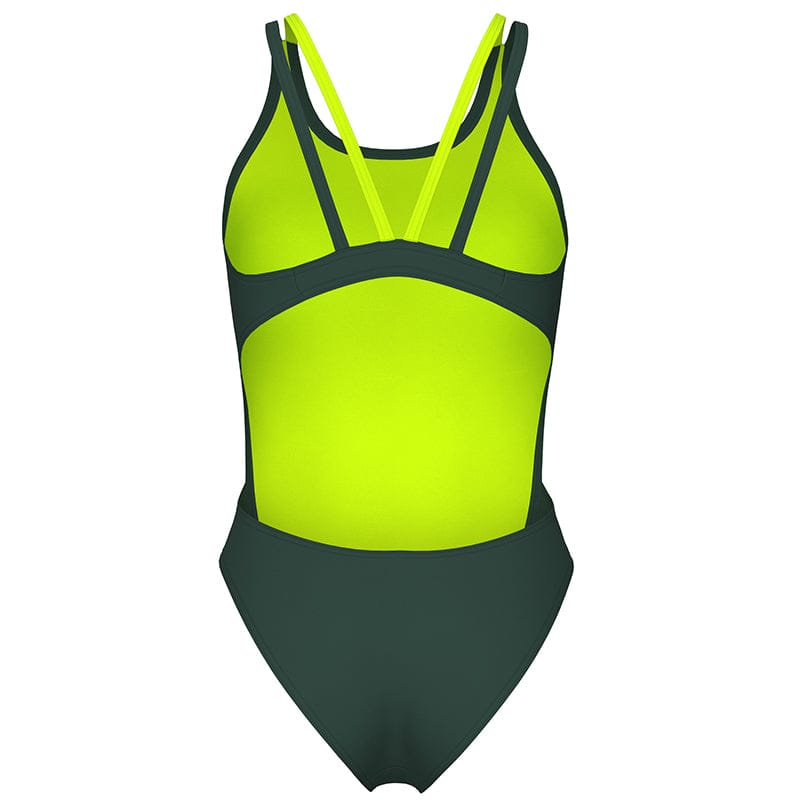 Arena - Solid Swim Tech Multi Back Ladies Swimsuit - Sage-Lime