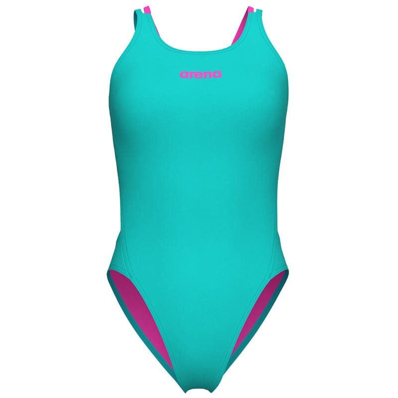 Arena - Solid Swim Tech Multi Back Ladies Swimsuit - Water-Pink