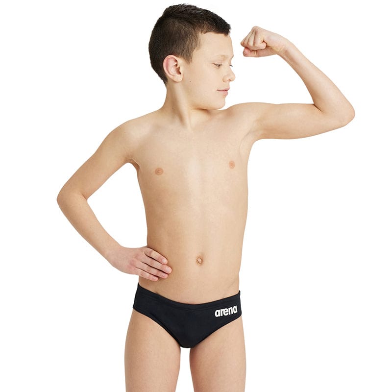 Arena - Team Solid Boys Swim Briefs - Black/White