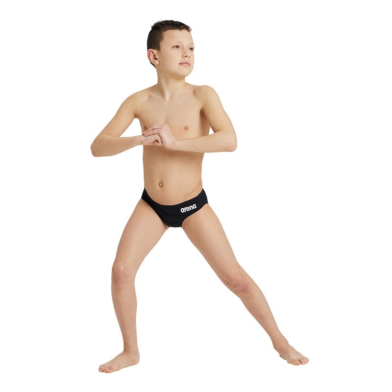 Arena - Team Solid Boys Swim Briefs - Black/White