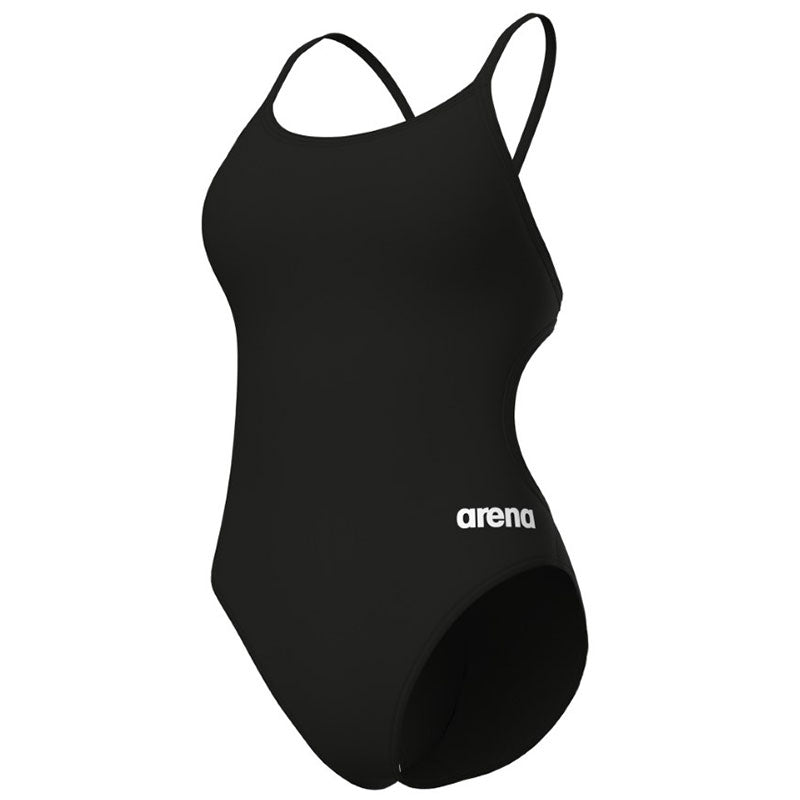 Arena - Team Solid Lace Back Ladies Swimsuit - Black/White