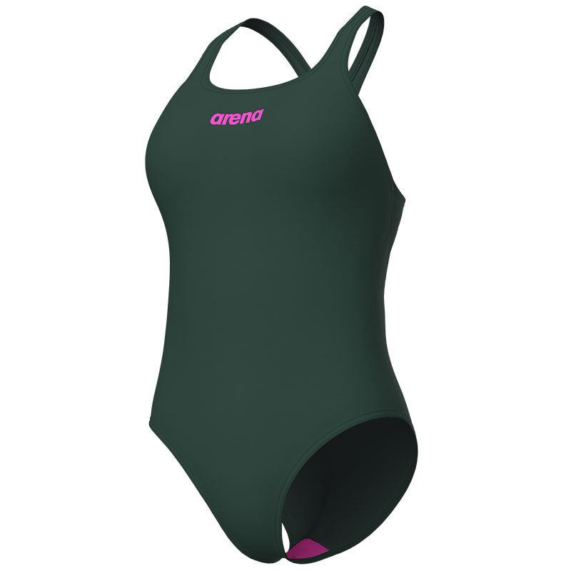Arena - Team Solid Pro Back Ladies Swimsuit - Sage/Pink
