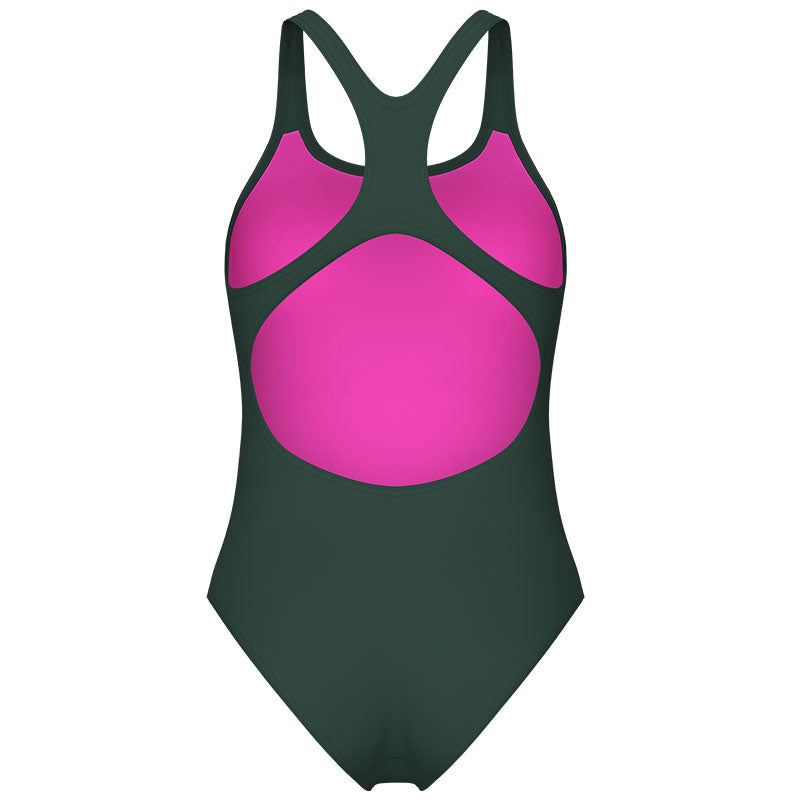 Arena - Team Solid Pro Back Ladies Swimsuit - Sage/Pink