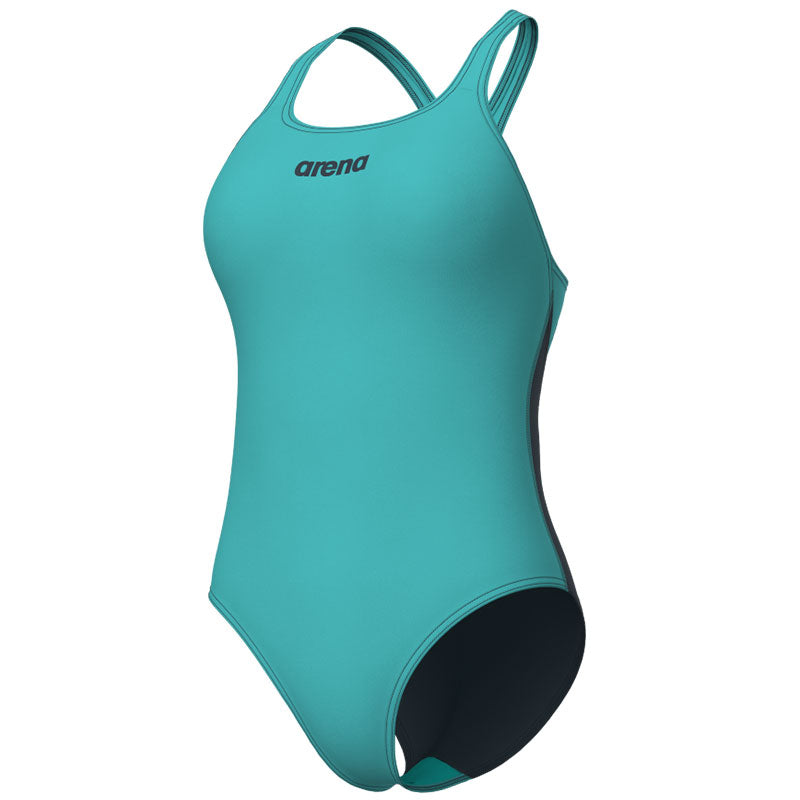 Arena - Team Solid Pro Back Ladies Swimsuit - Water/Asphalt