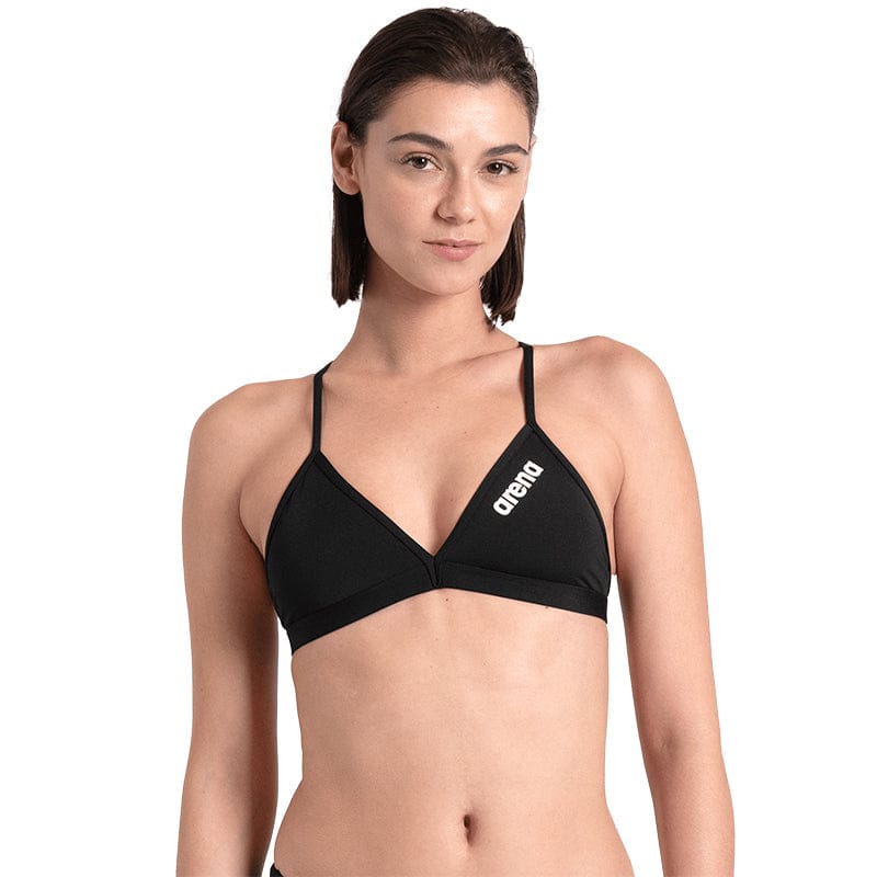 Arena - Team Tie Back Ladies Swim Top - Black/White