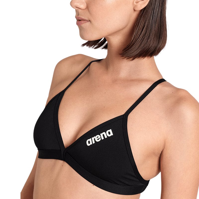 Arena - Team Tie Back Ladies Swim Top - Black/White
