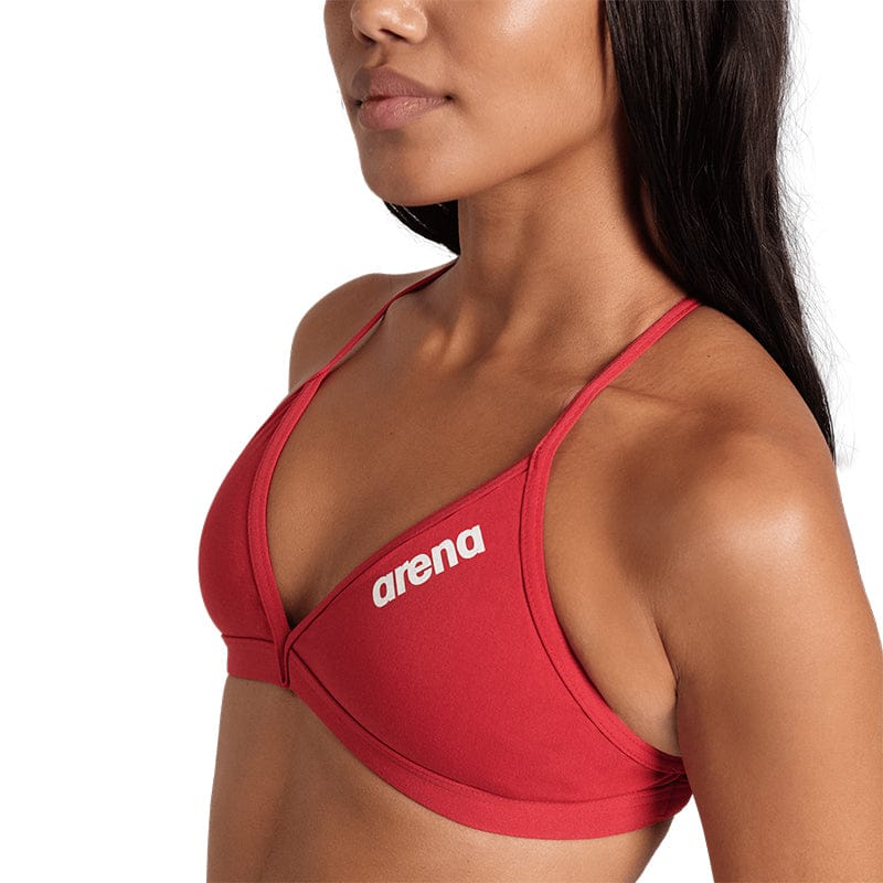 Arena - Team Tie Back Ladies Swim Top - Red/White