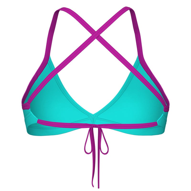 Arena - Team Tie Back Ladies Swim Top - Water/Fuchsia