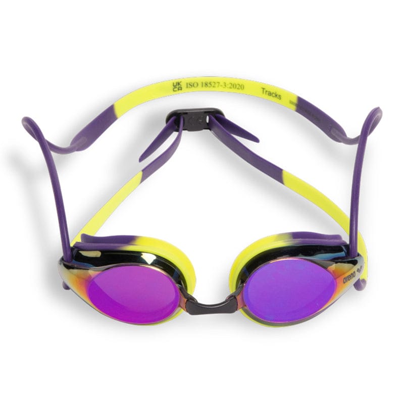 Arena - Tracks Mirror Goggles - Violet/Plum/Lime